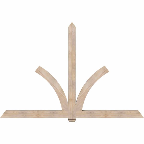 Ekena Millwork Redmond Smooth Timber Gable Bracket, Douglas Fir, 108"W x 72"H x 3 1/2"D x 5 1/2"F, 16/12 Pitch GBW108X72X0406RED00SDF - main